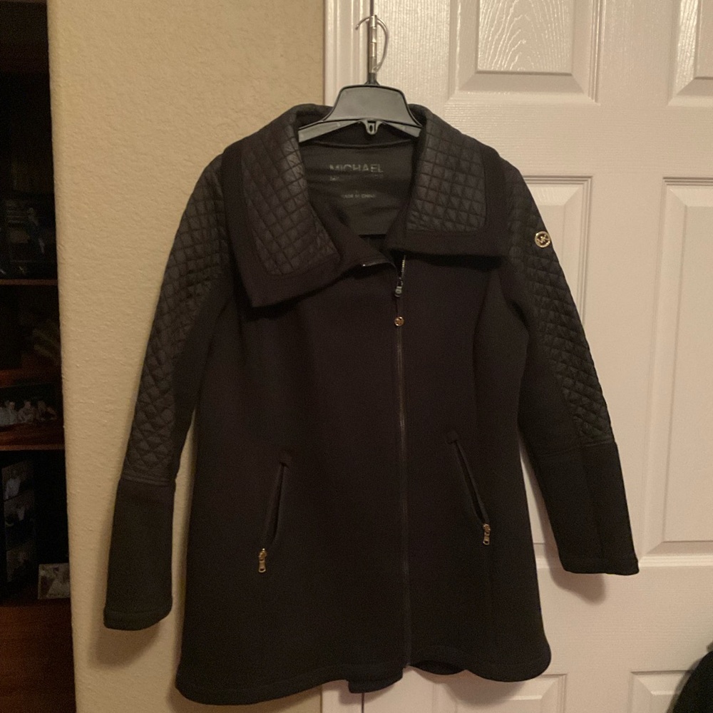 Michael Kors Black Quilted Utility Jacket